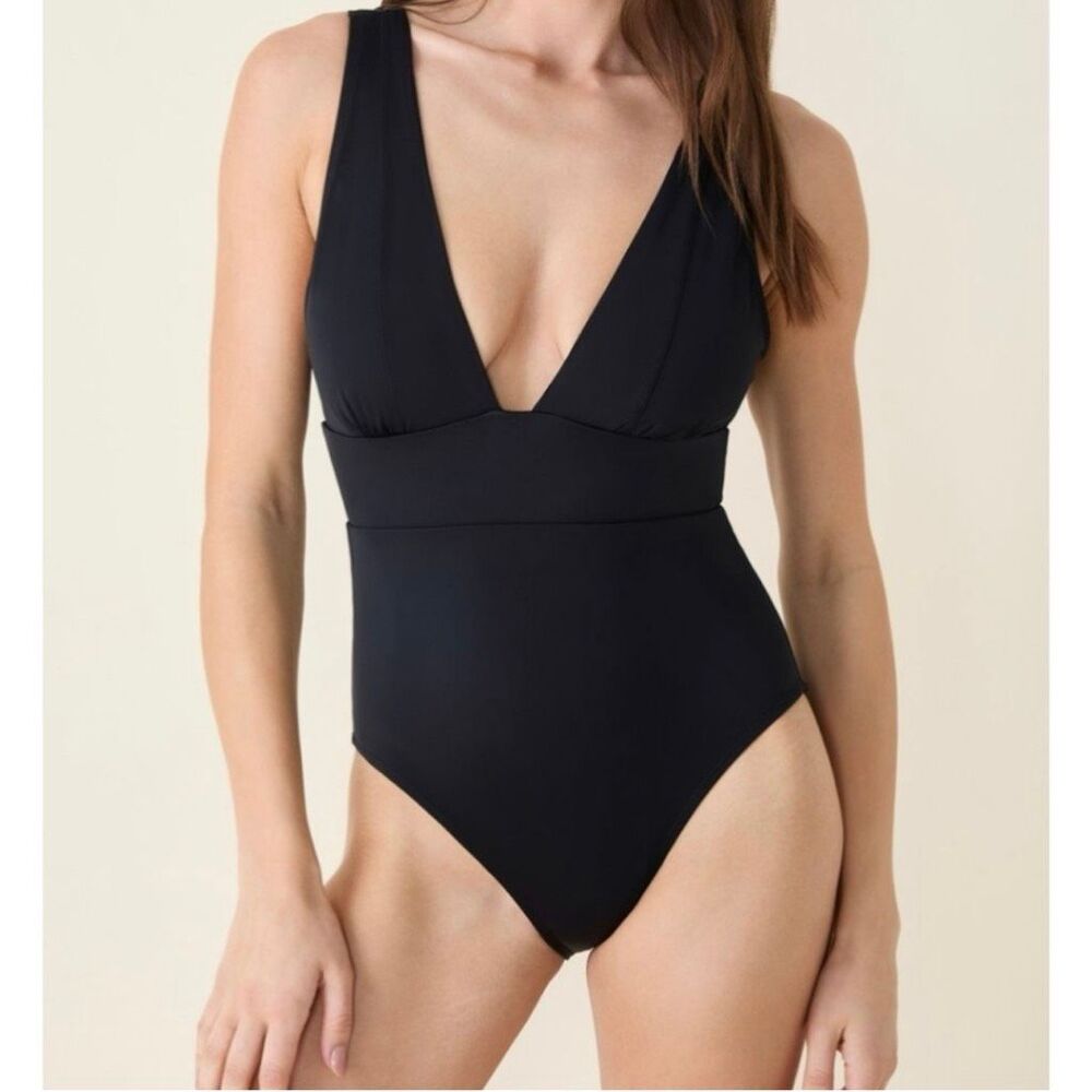 Andie Swim Black The Mykonos One Piece Swimsuit XL